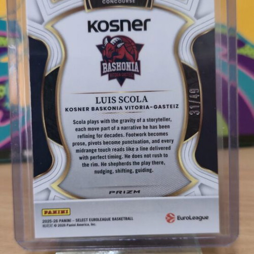 Luis Scola Select Euroleague 2025-26 card like new
