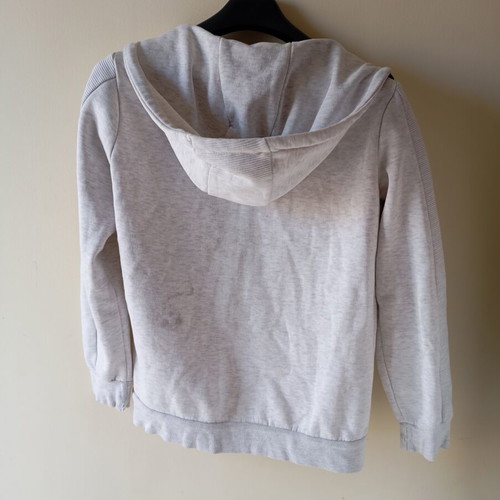 Bershka unisex grey hoodie with zipper