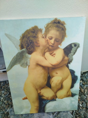 Canvas painting used with angels 79x58