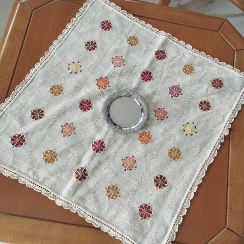 Collectible handmade embroidery set 4 pieces 1960s like new