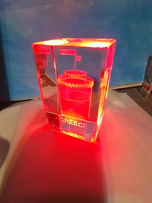 3D Holographic Crystal White Tower Greece new