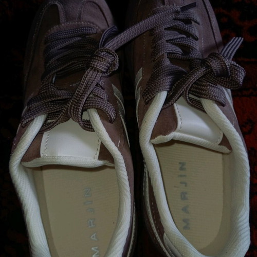 Sneakers new brown athletic shoes size 40 with soft texture