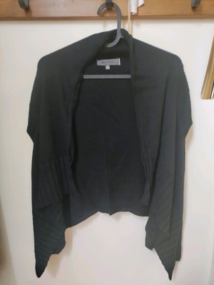 Artisti Italiani cardigan used, black asymmetric, size XS