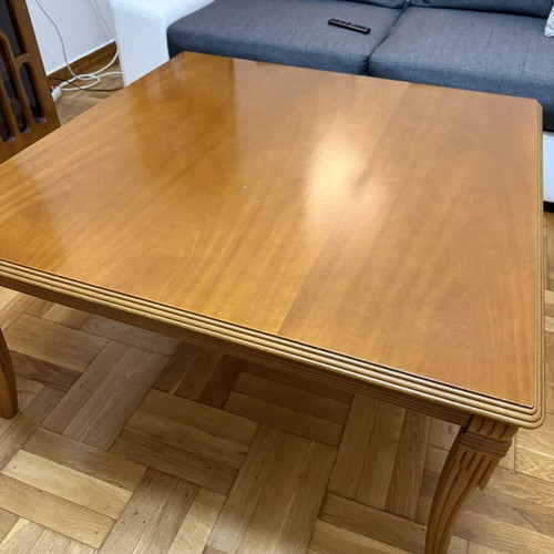 Wooden coffee table, solid wood, 90x90x47 cm