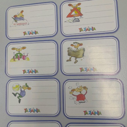 Collectible Ta Sainia Stickers 8 Pieces 1994