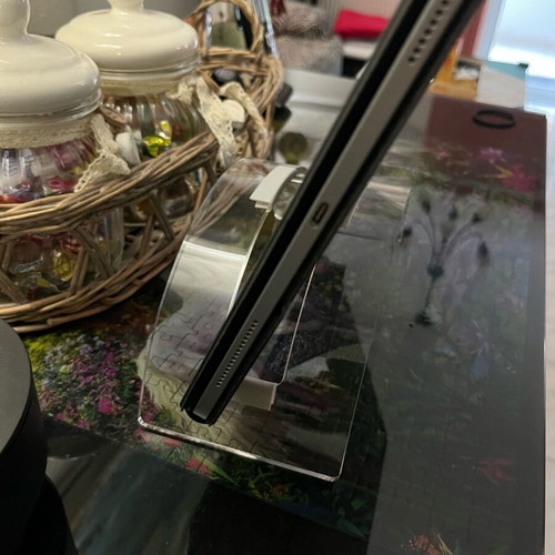 Transparent acrylic vertical laptop stand like new