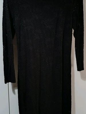 Stradivarius lace dress black size M new