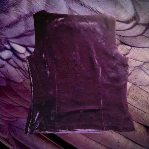 Liz Claiborne Sleeveless Velvet Top Purple/Burgundy Size M Like New