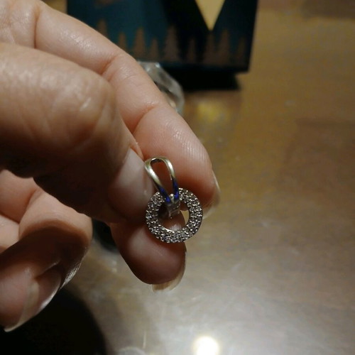 Silver S925 earrings with zircon and gift packaging new