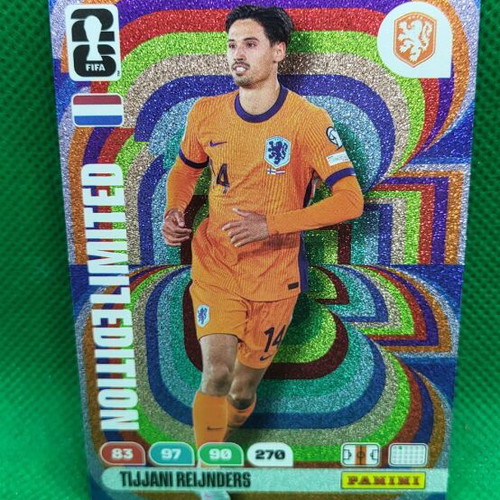 Tijjani Reijnders Limited Edition Panini FIFA World Cup 2026 κάρτα καινούργιο