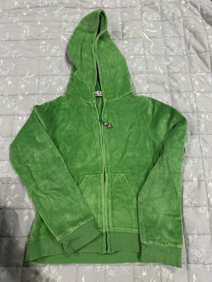 Hooded jacket for girl used, green, size 128 cm