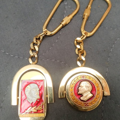 Lenin vintage keychains pack of 2 rare 80s-90s