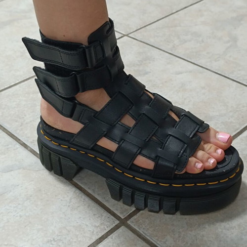 Dr. Martens Ricki Gladiator Platform Sandals Black Size 37