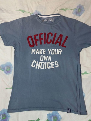 Women's blouse size S like new, grey and blue