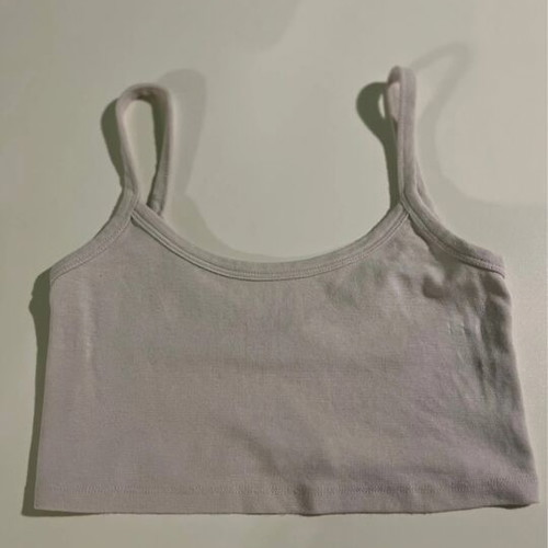 Bershka beige crop top, size S