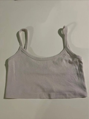 Bershka beige crop top, size S