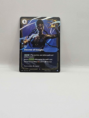 League of Legends Riftbound Vendetta Decree of Insight card like new