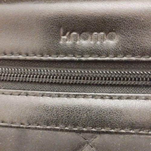 Knomo tablet sleeve bag used, leather and quilted fabric