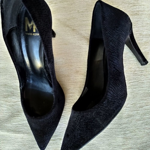 Makis Kotris black leather pumps used, size 38