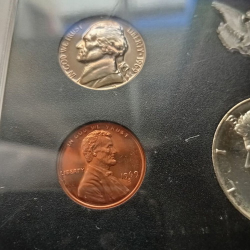 1969 U.S Proof Set new, silver coins