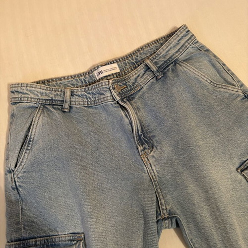 Zara women's jeans like new, low rise, size L 40 12, blue