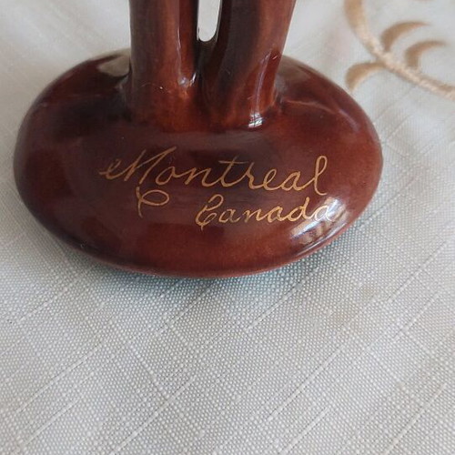 Decorative red clay figurine from 1950s-60s, like new, from Canada