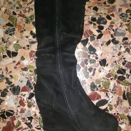 Velvet boots used, platform, size 41, black