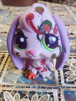 Littlest Pet Shop Deco Pets Jumbo Purple Rabbit like new