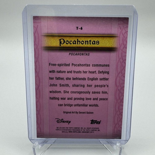 Κάρτα 2025 Topps Disney Wonder Pocahontas σαν καινούργιο