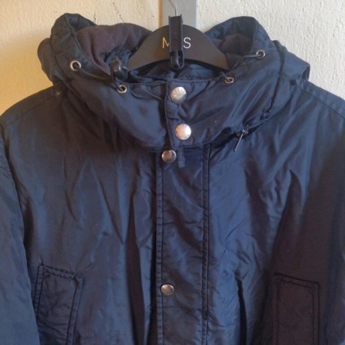 Sisley men's parka jacket used, size XL, black
