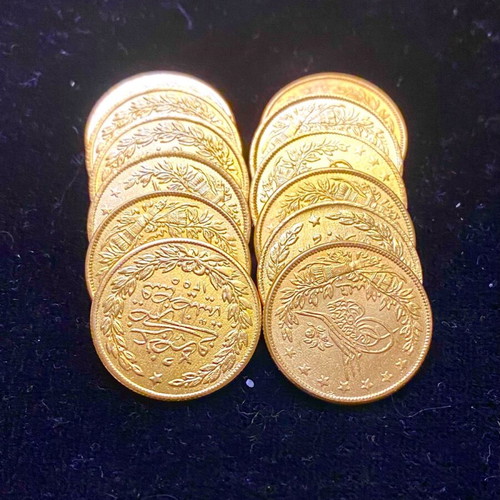 Turkish lira new 22-carat gold-plated replica coin