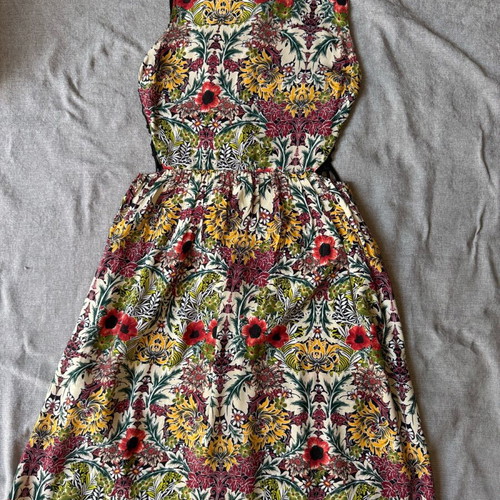 Floral dress new, knee-length with zipper, Topshop, multicolor size S