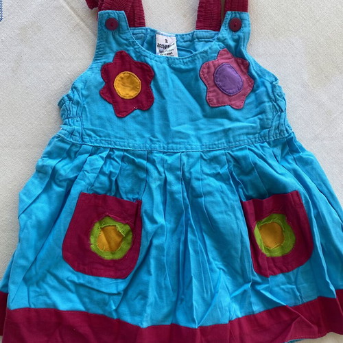 Baby dress set like new, colorful and patterned, sizes 9-24 months