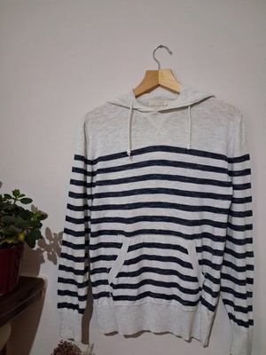 Spring sweatshirt H&M like new, men's, white and blue, size S