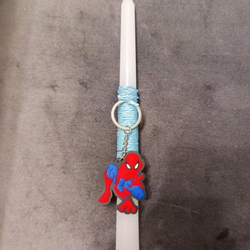 Spiderman Candle 25 cm new with rubber keychain