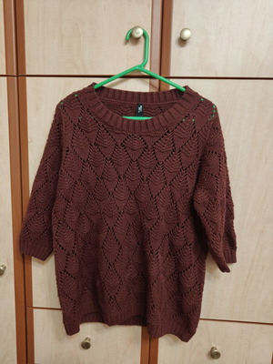 Maxi Blue knitted sweater like new, burgundy, size XL/XXL