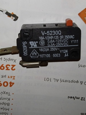 V-5230Q High Voltage Micro Switch for Sharp Microwave Oven Like New