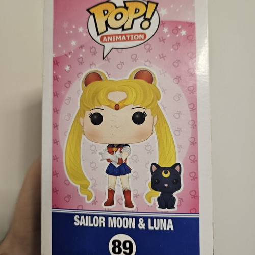 Sailor Moon & Luna Funko Pop #89 used with box and minor damage