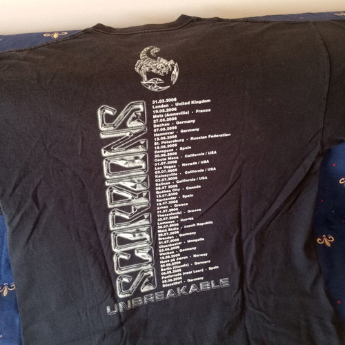 Scorpions Unbreakable T-shirt used, size XL, black