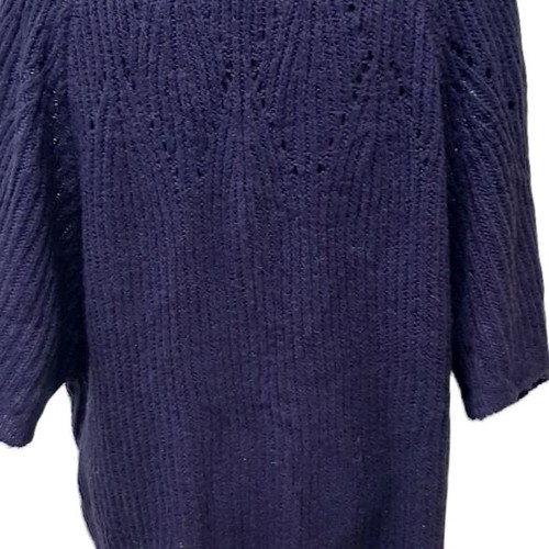 Vintage Piment Rouge Paris women's oversized wool sweater with short sleeves, used