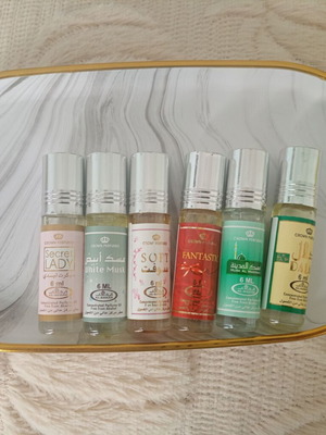 Al Rehab Crown Perfumes aromatic oil set, like new, 6 pcs
