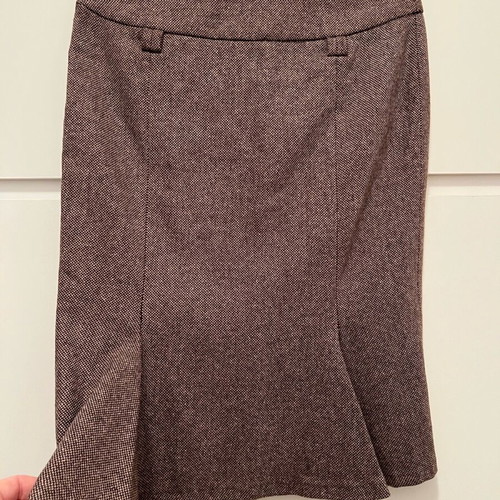 Wool skirt Zara new, knee-length, brown, size S
