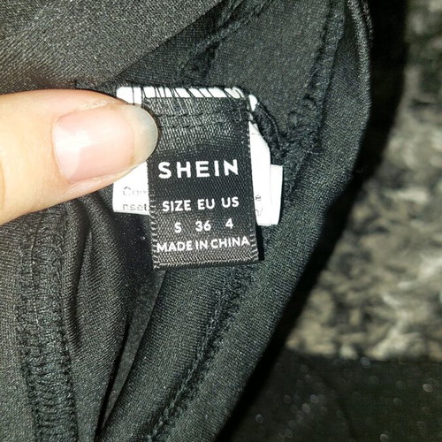 Shein sparkling blouse size S like new, black and silver