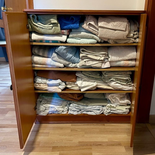 Wall unit cabinet used, plywood and veneer finish