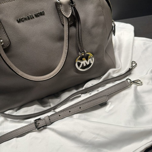 Michael Kors grey leather handbag
