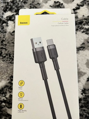 Baseus Cafule καλώδιο USB σε Type-C καινούργιο, πλεγμένο γρήγορης φόρτισης