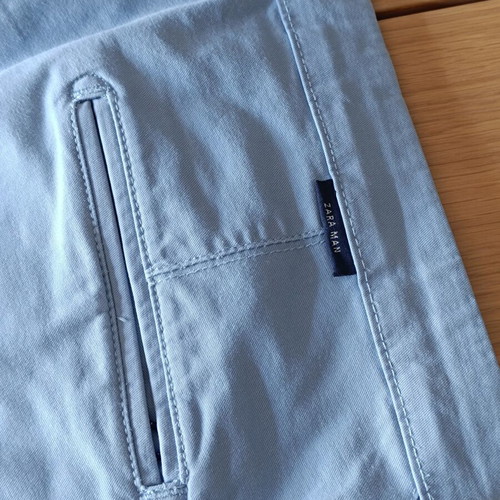 Zara Man Premium Chino Pants turquoise slim fit like new, size L