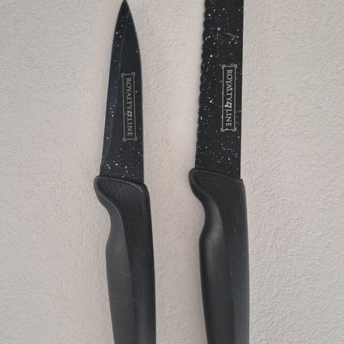 Royalty Line RL MB5C knives used, set of 3 with mable coating