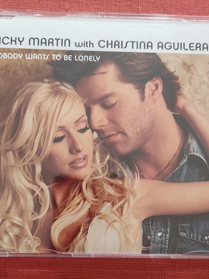 Ricky Martin με Christina Aguilera Nobody Wants To Be Lonely CD single μεταχειρισμένο, pop