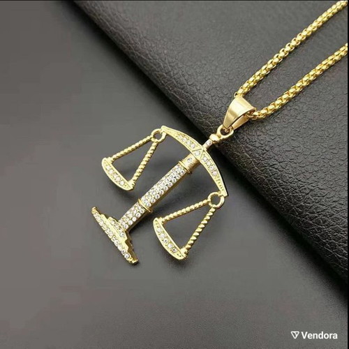 316L stainless steel scales necklace new, 60 cm chain length